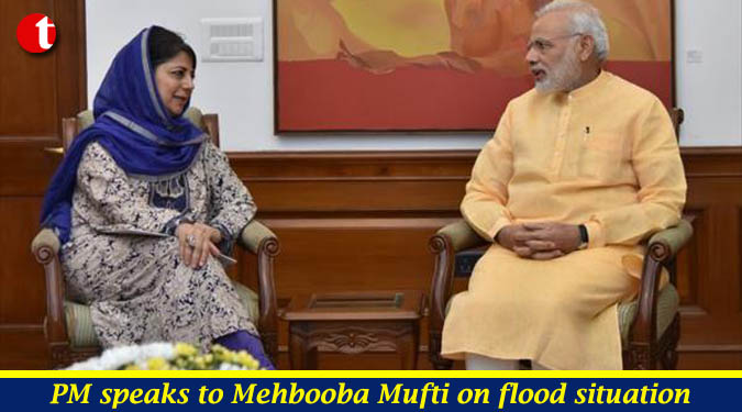 PM Modi speaks to Mehbooba Mufti on flood situation