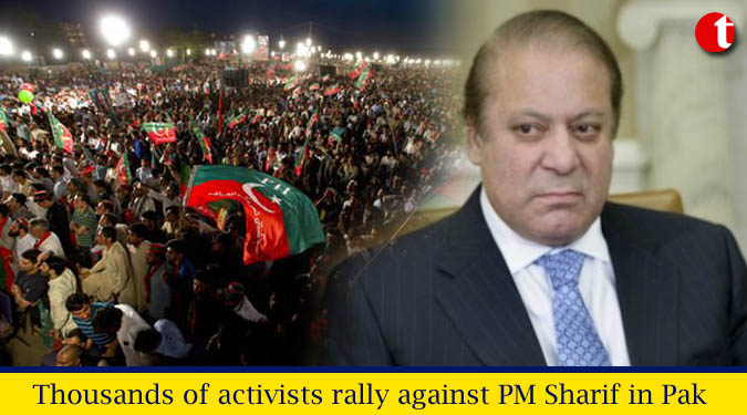 Thousands of activists rally against PM Sharif in Pakistan