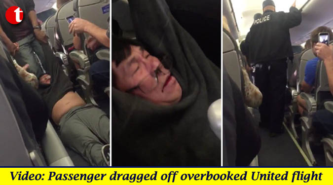 Video: Passenger dragged off overbooked United flight