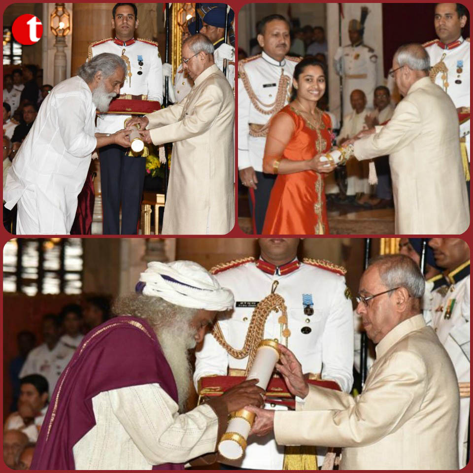President confers Padma Awards to wrestler Sakshi, singer Yesudas among 44 people