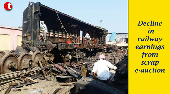 Decline in railway earnings from scrap e-auction