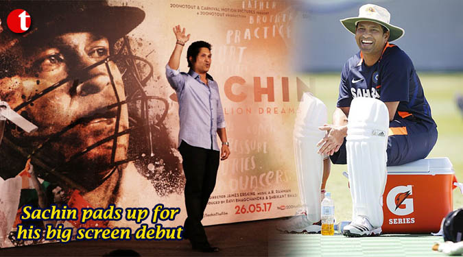 Sachin pads up for his big screen debut