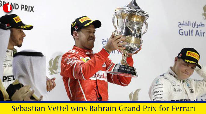 Sebastian Vettel wins Bahrain Grand Prix for Ferrari