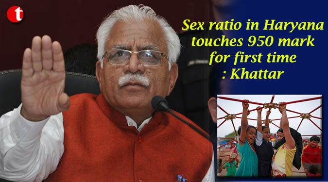 Sex ratio in Haryana touches 950 mark for first time: Khattar