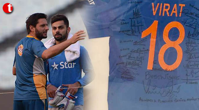 Afridi thanks Kohli and Co. for farewell gift