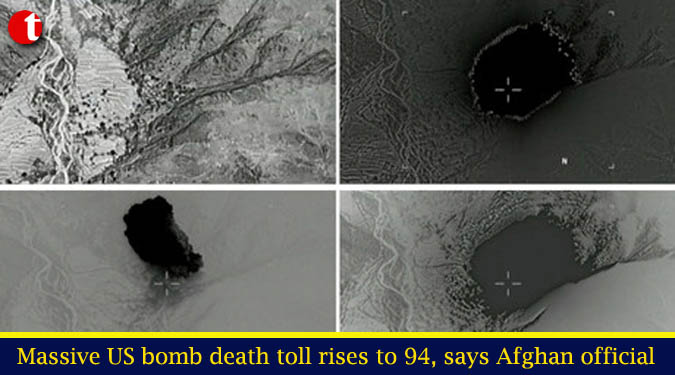 Massive US bomb death toll rises to 94, says Afghan official