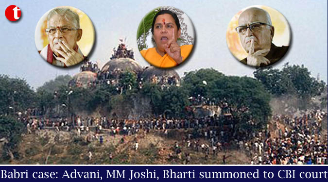 Babri case: Advani, MM Joshi, Bharti summoned to CBI court