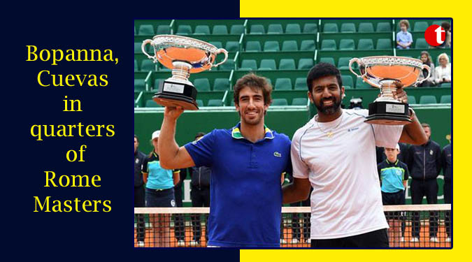 Bopanna,Cuevas in quarters of Rome Masters