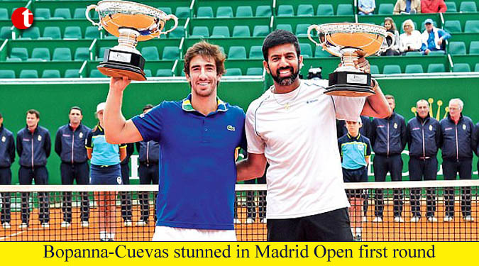 Bopanna-Cuevas stunned in Madrid Open first round
