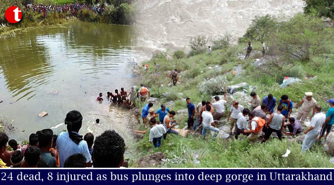 24 dead, 8 injured as bus plunges into deep gorge in Uttarakhand