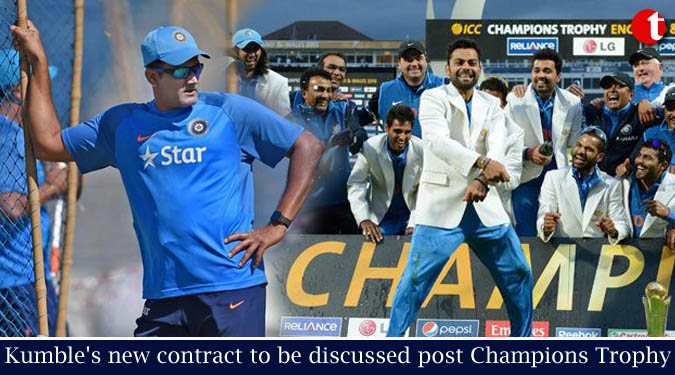 Kumble’s new contract to be discussed post Champions Trophy