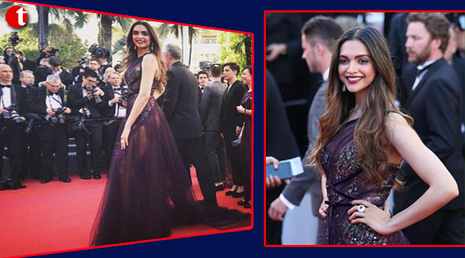 Deepika makes stunning Cannes red carpet debut