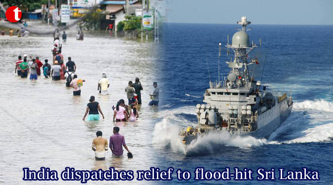 India dispatches relief to flood-hit Sri Lanka