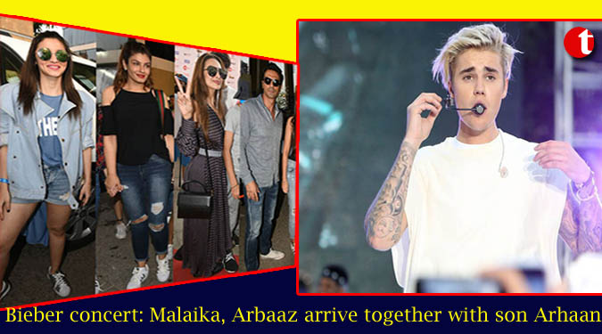Justin Bieber concert: Malaika, Arbaaz arrive together with son Arhaan