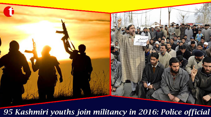 95 Kashmiri youths join militancy in 2016: Police official