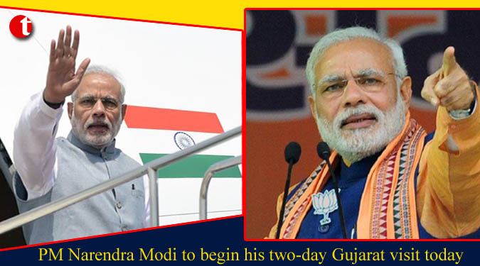 PM Narendra Modi to begin his two-day Gujarat visit today