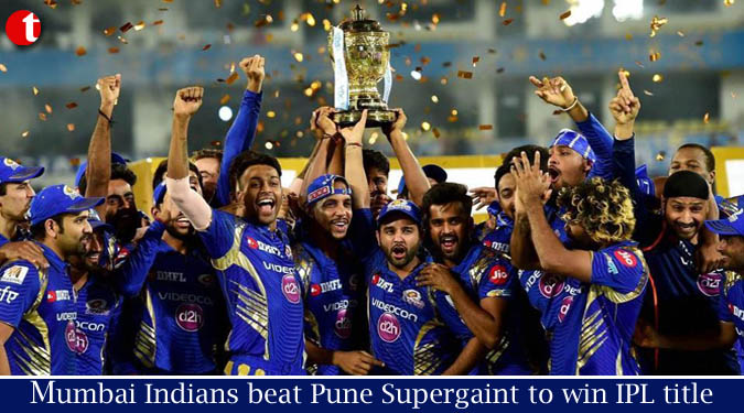 Mumbai Indians beat Pune Supergaint to win IPL title