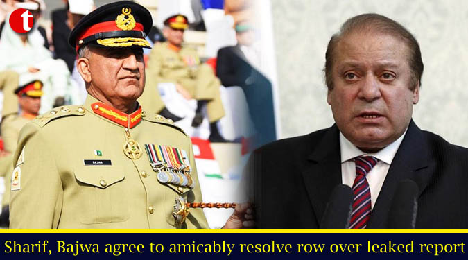 Sharif, Bajwa agree to amicably resolve row over leaked report