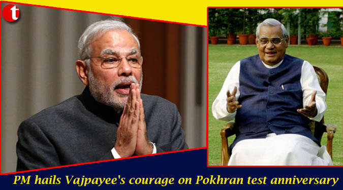 PM hails Vajpayee's courage on Pokhran test anniversary