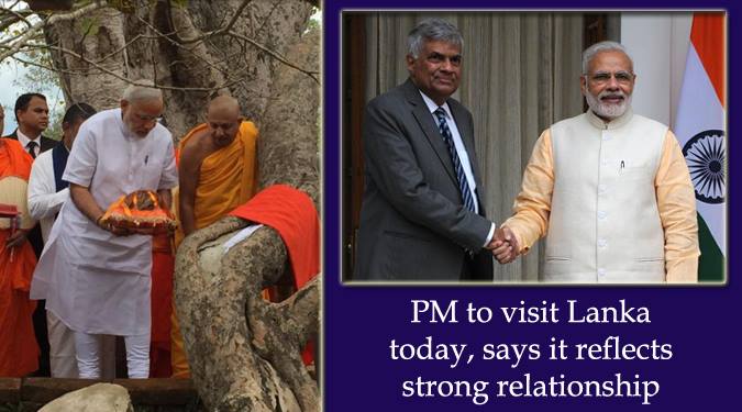 PM to visit Lanka today, says it reflects strong relationship