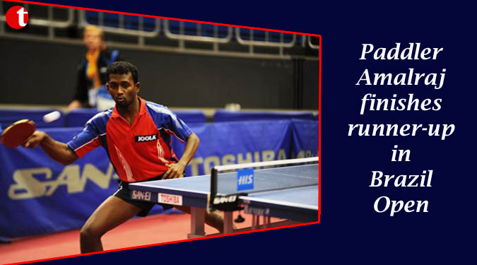 Paddler Amalraj finishes runner-up in Brazil Open