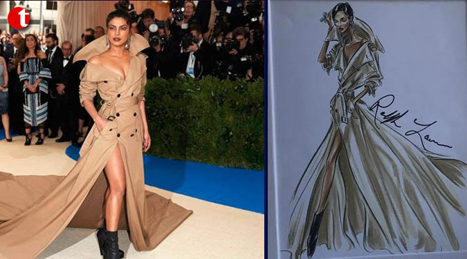 Ralph Lauren gifts Priyanka sketch of Met Gala gown