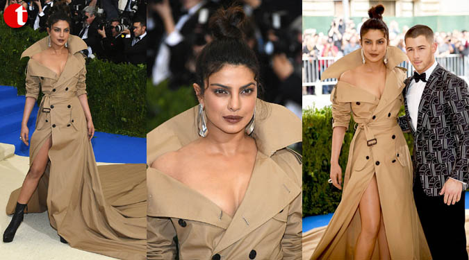 Met Gala 2017: PeeCee slays in her 'longest' trench-coat gown