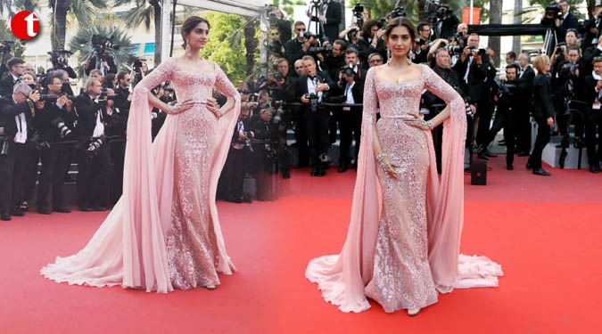 Sonam charms Cannes red carpet with her distinct, elegant look