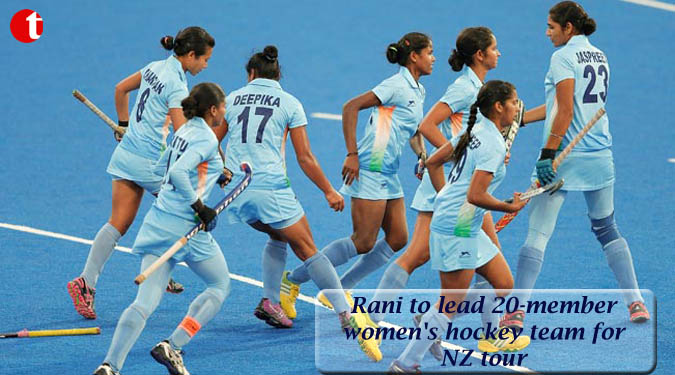 Rani to lead 20-member women's hockey team for NZ tour