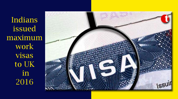Indians issued maximum work visas to UK in 2016