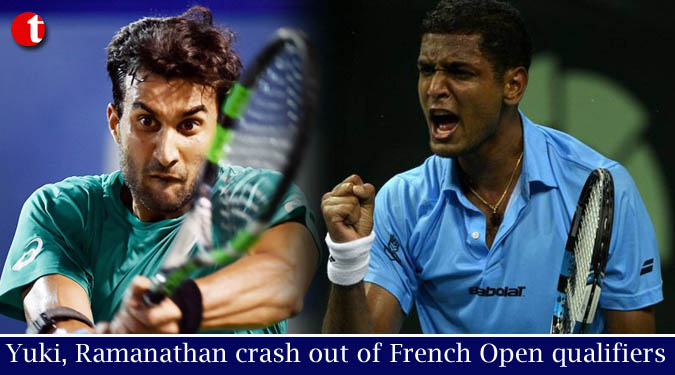 Yuki, Ramanathan crash out of French Open qualifiers