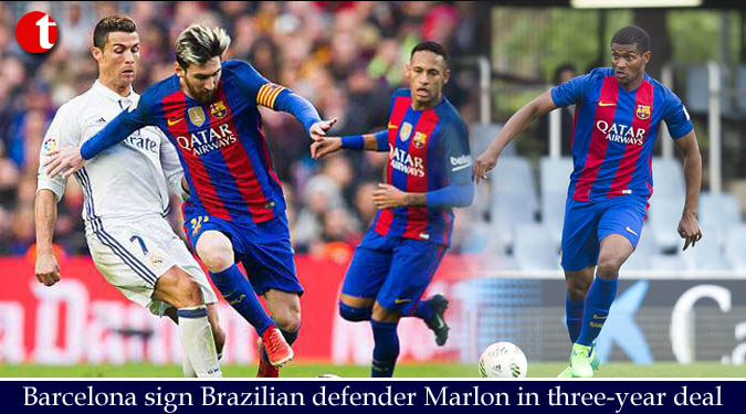 Barcelona sign Brazilian defender Marlon in three-year deal