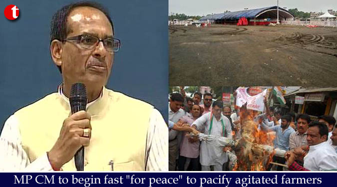 MP CM Chouhan to begin fast "for peace" to pacify agitated farmers