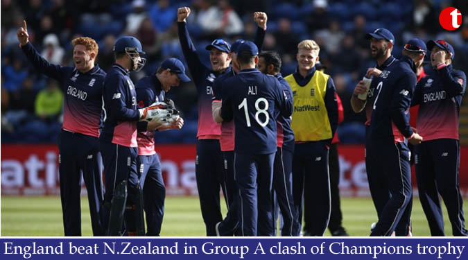 England beat N. Zealand in Group A clash of the Champions trophy