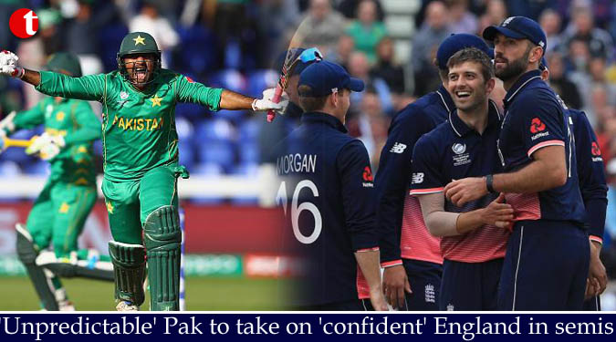 'Unpredictable' Pak to take on 'confident' England in semis