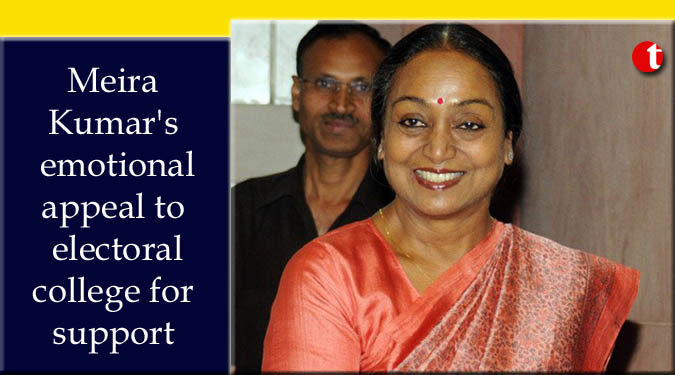 Meira Kumar's emotional appeal to electoral college for support