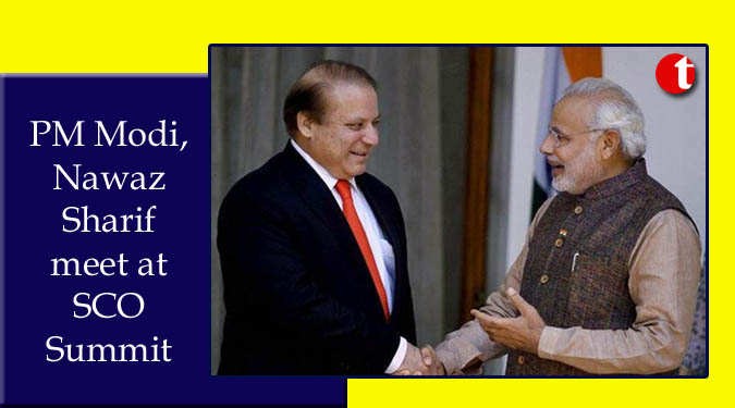 PM Modi, Nawaz Sharif meet at SCO Summit