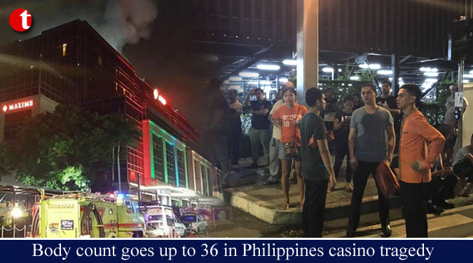 Body count goes up to 36 in Philippines casino tragedy
