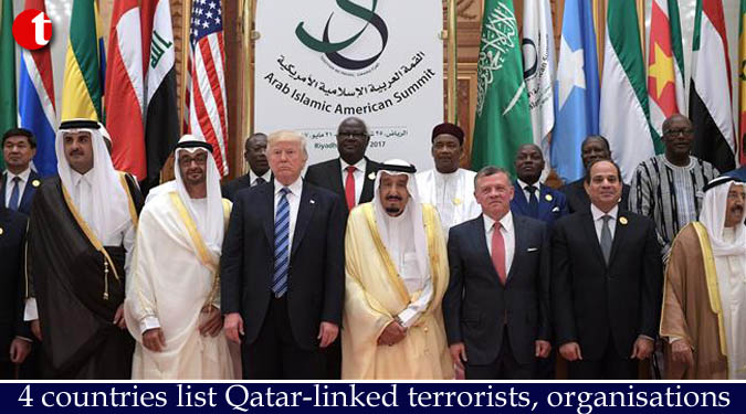 4 countries list Qatar-linked terrorists, organisations