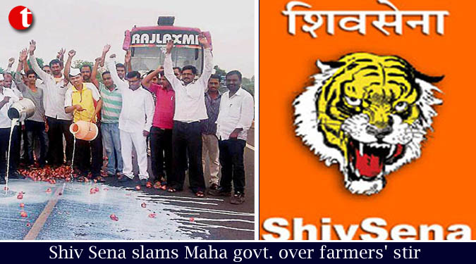 Sena slams Maharashtra govt. over farmers’ stir