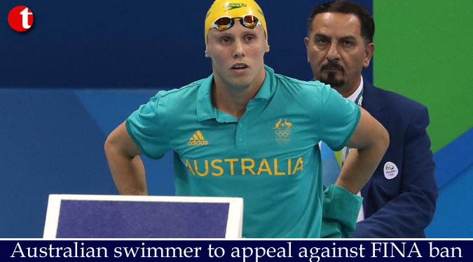 Australian swimmer to appeal against FINA ban