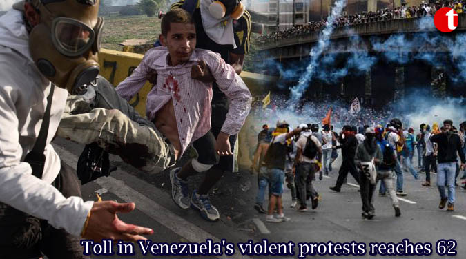 Toll in Venezuela’s violent protests reaches 62