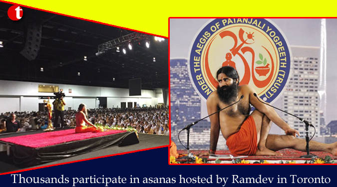 Thousands participate in asanas hosted by Ramdev in Toronto