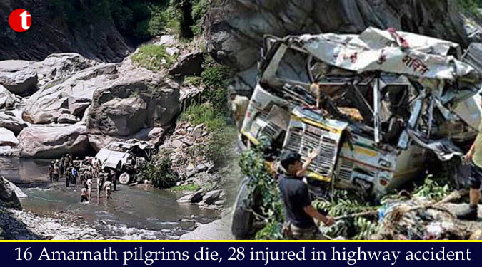 16 Amarnath pilgrims die, 28 injured in highway accident