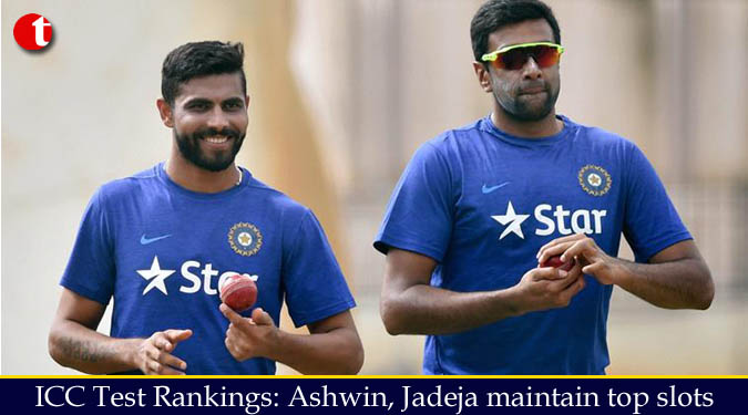ICC Test Rankings: Ashwin, Jadeja maintain top slots