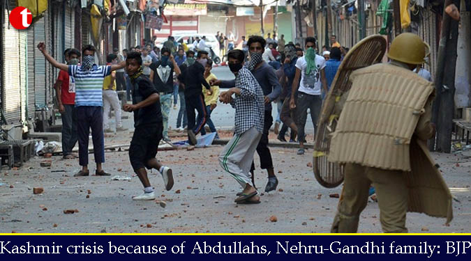 Kashmir crisis because of Abdullahs, Nehru-Gandhi family: BJP