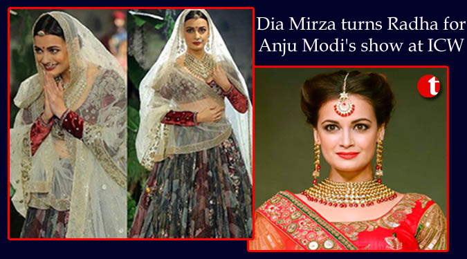 Dia Mirza turns Radha for Anju Modi’s show at ICW