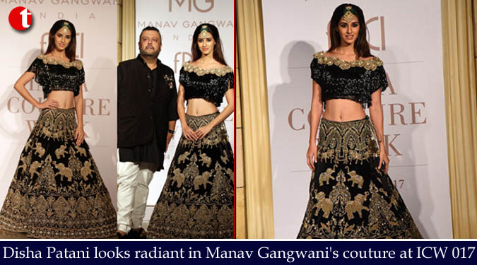 Disha Patani looks radiant in Manav Gangwani's couture at ICW 2017
