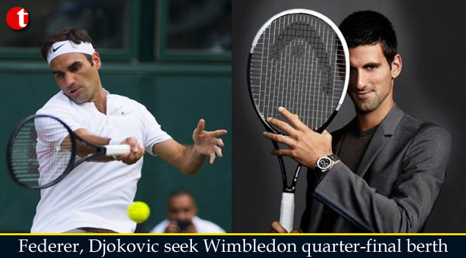 Federer, Djokovic seek Wimbledon quarter-final berth