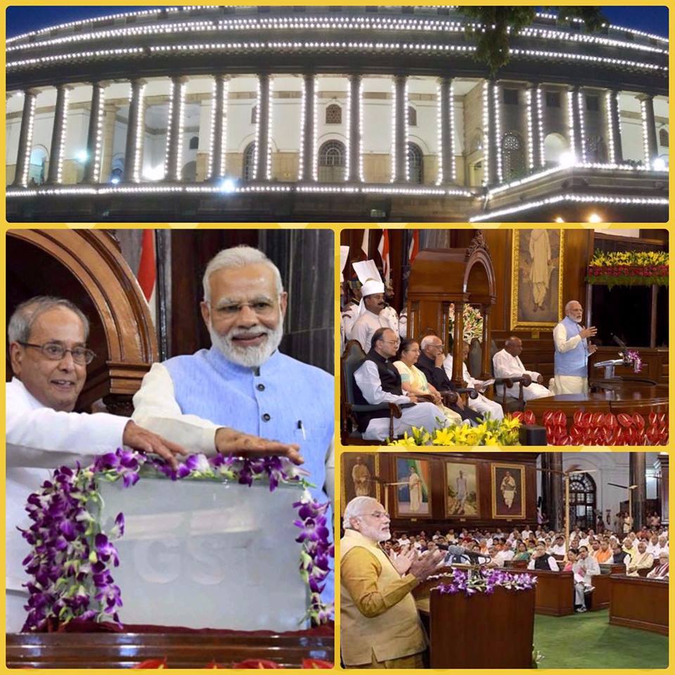 GST rolls out past midnight from Central Hall of Parliament